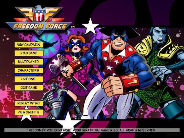 Freedom Force vs. The Third Reich Ingame Spielansicht Hauptmenü