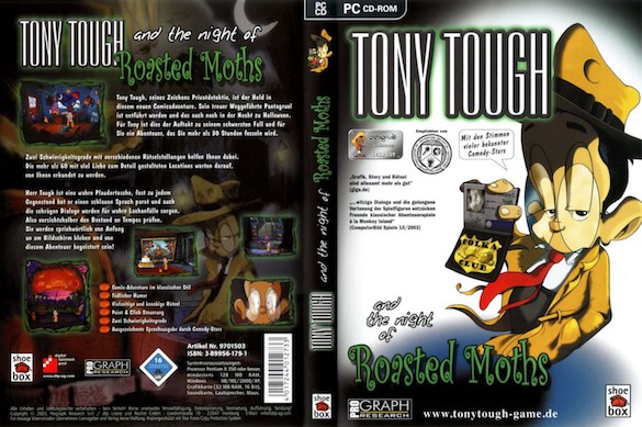 Tony Tough - Vorder und Rückseite zum PC Adventure Cover